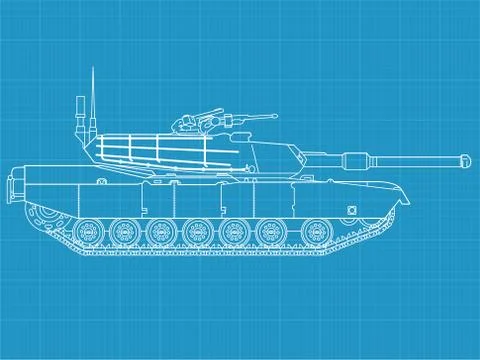 Modern Tank Stock Illustration