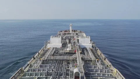 Modern tanker underway in open sea Stock Footage 116442853