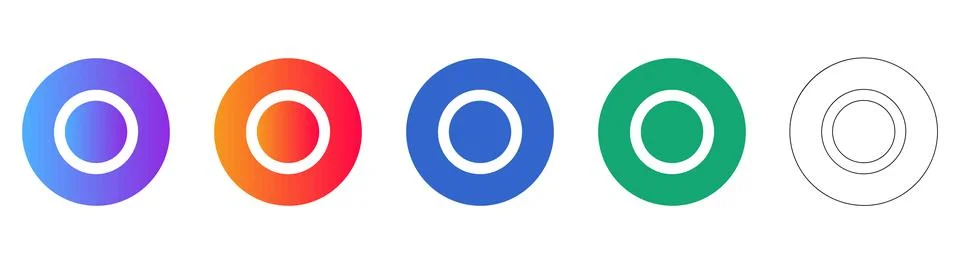 Modern Target Focus Icons for Precision, Goal Setting, and Concentration Stock Illustration
