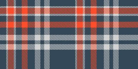 Modern Tartan Plaid Seamless Pattern in Navy Blue, Red, and White Stripes f.. Stock Illustration