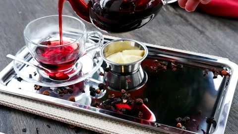 The Modern Tea Set: Glass and Metal Elegance Stock-Footage 339268245