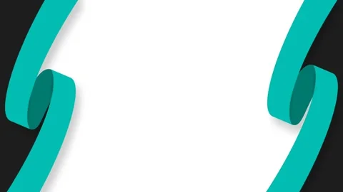 Modern Teal Ribbon Abstract Background for Healthcare Awareness Campaigns. Stock Footage 340134453