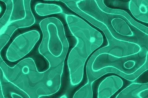Modern teal, sea-green pattern with smooth forms computer graphics background Stockillustratie