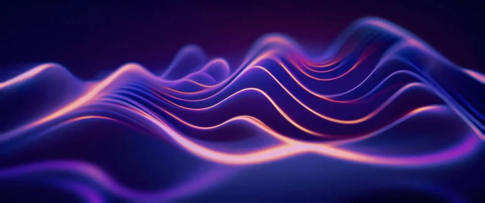 Modern Tech Background 3D Widescreen Background in Modern Tech Style with ... Stock Photos