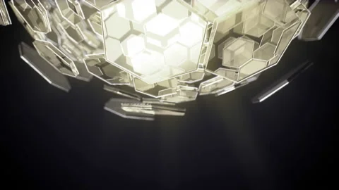 Modern tech background with hexagon Stock Footage 237223896