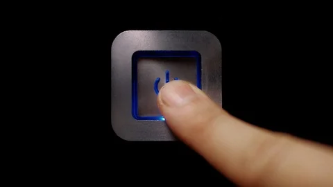 Modern tech blue start button. Start key. Stock-Footage 102657269