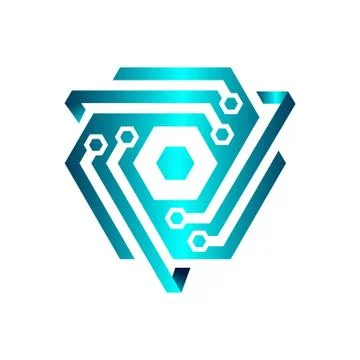 Modern tech cyber security logo design vector illustration eps.10 Stock Illustration