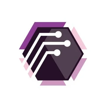 Modern tech cyber security logo design vector illustration eps.10 Stock Illustration