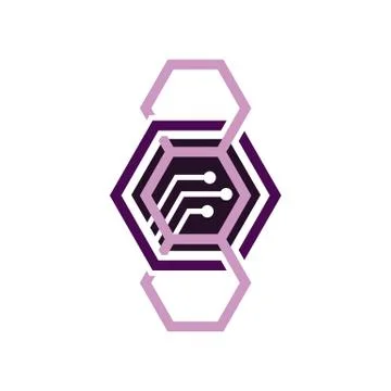 Modern tech cyber security logo design vector illustration eps.10 Stock Illustration