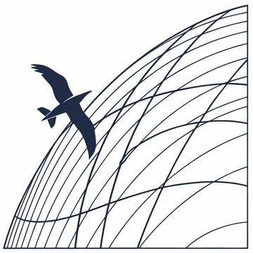 Modern Tech Grid Distortion Abstract Stock Illustration