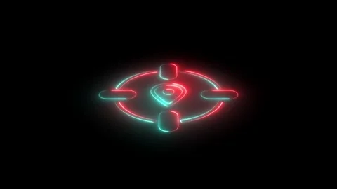 Modern Tech Map Marker in Glowing UI, Cyber Tracking System, and Futuristic.. Video stock 309041235