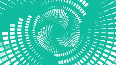 Modern tech motion background with abstract white geometric spiral segments Stock Footage 339758291