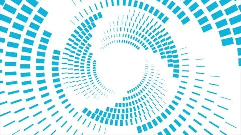 Modern tech motion background with abstract blue geometric spiral segments Stock Footage 341559130