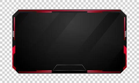 Modern tech overlay stream gamer template graphic Stock Illustration