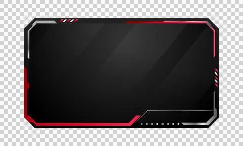 Modern tech overlay stream gamer template screen Stock Illustration