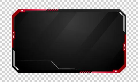 Modern tech overlay stream gamer template background Stock Illustration