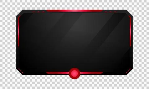 Modern tech overlay stream gamer template design Stock Illustration
