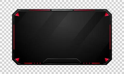 Modern tech overlay stream gamer template element Stock Illustration