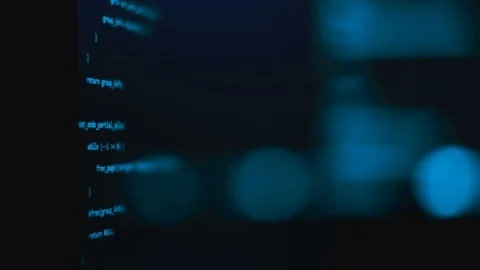 Modern tech. Program development and blockchain concept. Developer working on Stock Footage 123639053