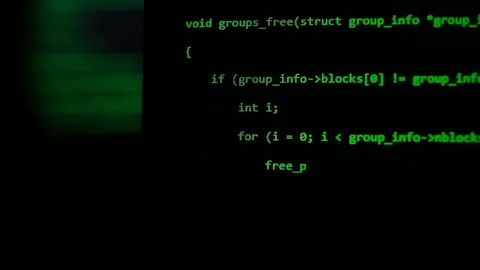 Modern tech. Program development and blockchain concept. Developer working on Vidéo 124159838