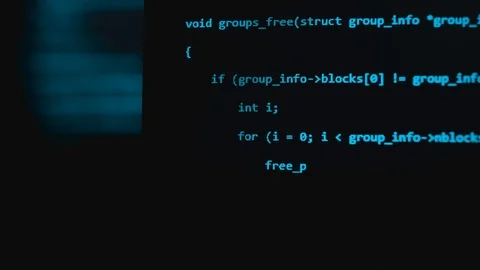Modern tech. Program development and blockchain concept. Developer working on Vidéo 126163807