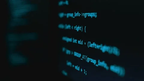 Modern tech. Program development and blockchain concept. Developer working on Vidéo 138926676