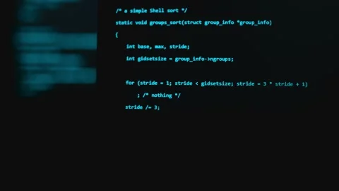 Modern tech. Program development and blockchain concept. Developer working on Vidéo 147683955
