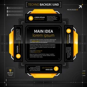 Modern techno background with 4 options. EPS10. Stock Illustration