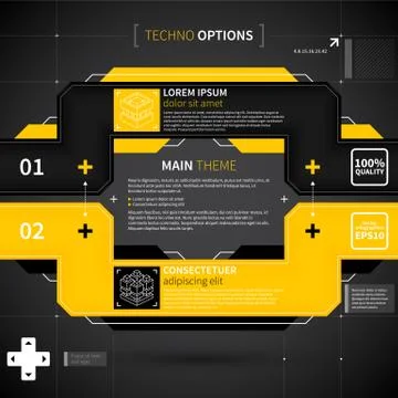Modern techno layout. Stock Illustration