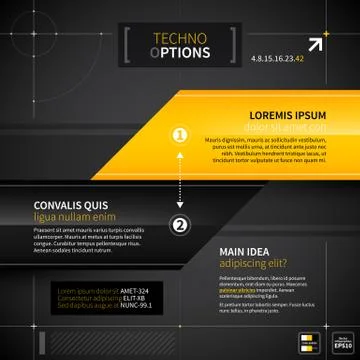 Modern techno layout with two options. Stock Illustration