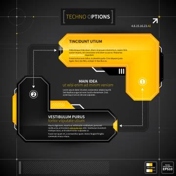 Modern techno layout with two options Stock Illustration