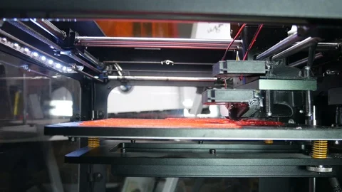 Modern technological development of 3d printers Stock Footage 89146894