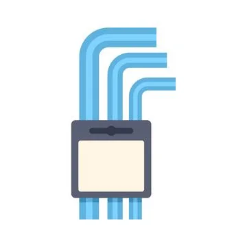 Modern technological network connection hub illustration Stock Illustration