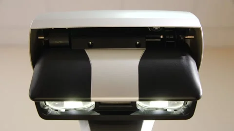 Modern Technological Scanner. Optical. Bright Light and Movement. Stock Footage 174730987