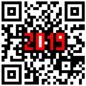 Modern technologies 2019 written inside a QR code 스톡 일러스트