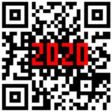 Modern technologies 2020 written inside a QR code 스톡 일러스트