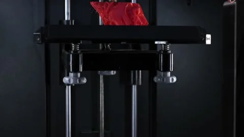 Modern technologies, 3d printer prints the model of heart, process of printing Stock Footage 176822504
