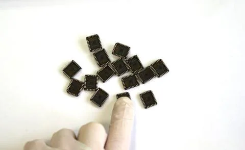 Modern technologies. Computer parts. Stock Photos