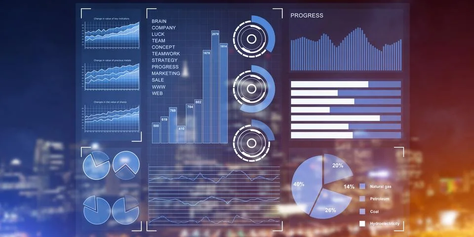 Modern technologies as means of optimization and making new progress step Illustrazione stock