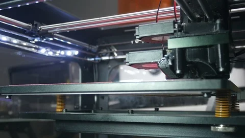 Modern Technology 3D printing plastic Stock Footage 89146983