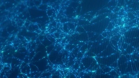 Modern Technology Background with Abstract Network Stock Illustration