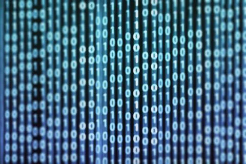 Modern technology background. Binary code. Digital image. 写真素材