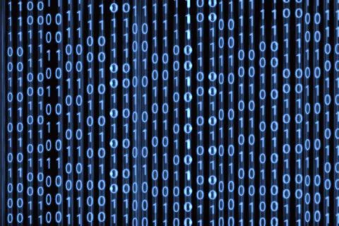 Modern technology background. Binary code. Digital image. Stock Photos