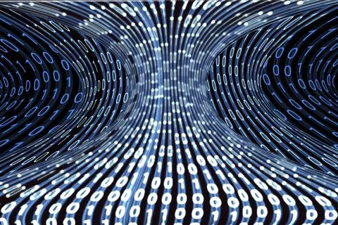 Modern technology background. Binary code. Digital image. Stock Photos