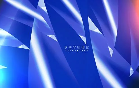 Modern technology banner style abstract vector with blue color background Stock Illustration