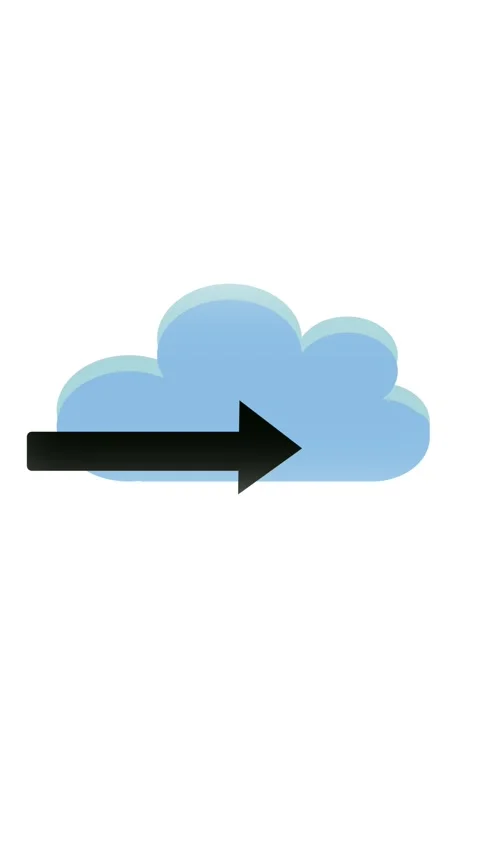 Modern technology cloud computing animation with data transfer arrow vertic.. Stock Footage 321627747