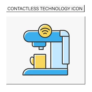 Modern technology color icon Stock Illustration