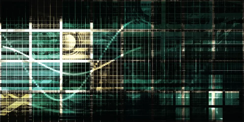 Modern Technology Concept With Digital Abstract Background Illustrazione stock