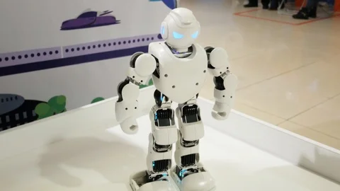 Modern technology dancing robot Stock Footage 98890998