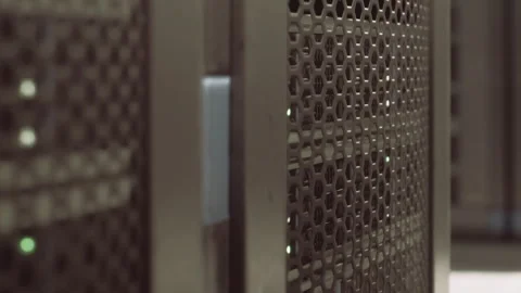 Modern Technology in a Data Center Showcases Powerful Server Racks Stock Footage 347255761